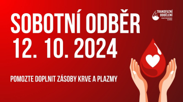 Sobotní odběr | 12. 10. 2024